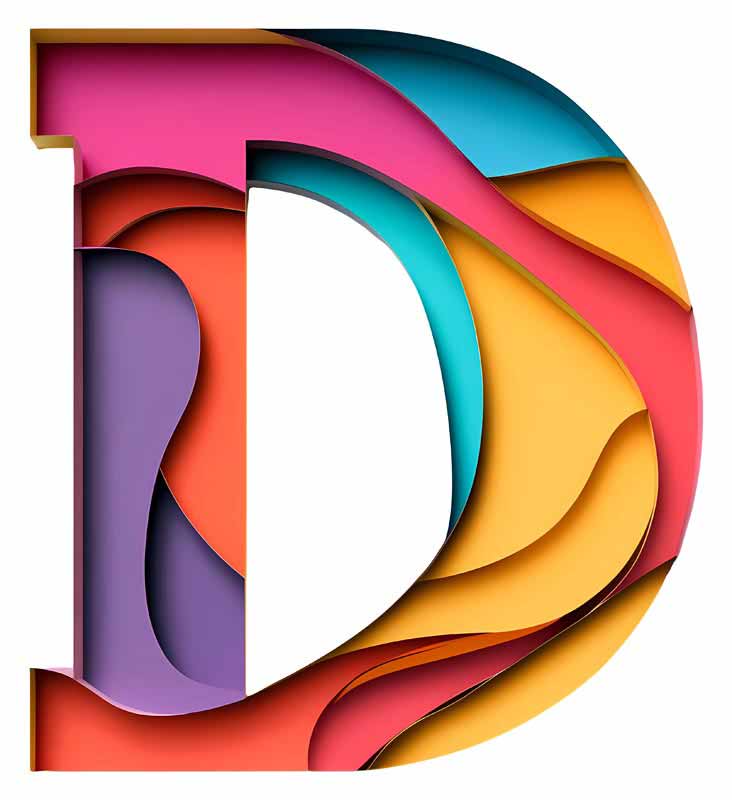 دانلود طرح حرف D