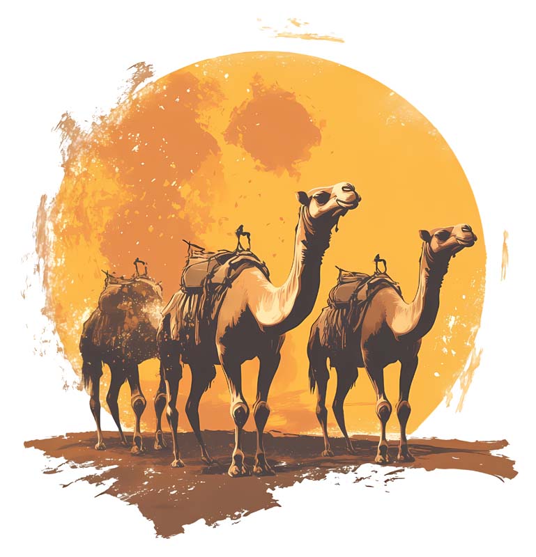 دانلود طرح کاروان شتر