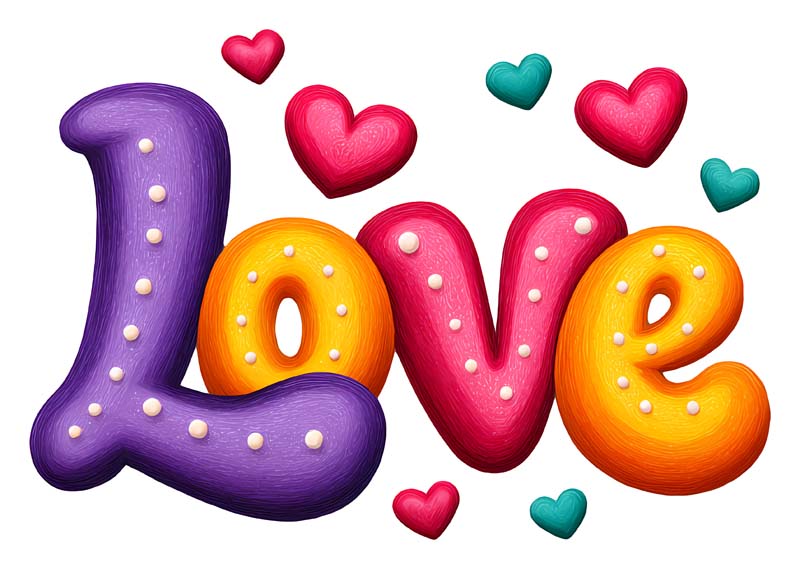 دانلود طرح LOVE رنگارنگ