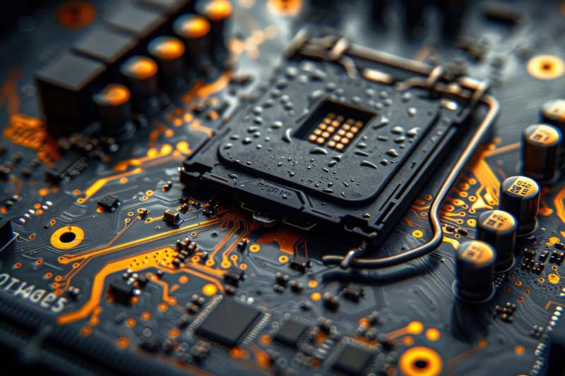 عکس cpu خیس