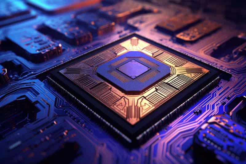 عکس cpu با مدار بنفش