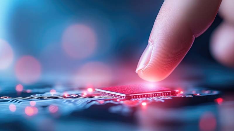 عکس انگشت روی cpu