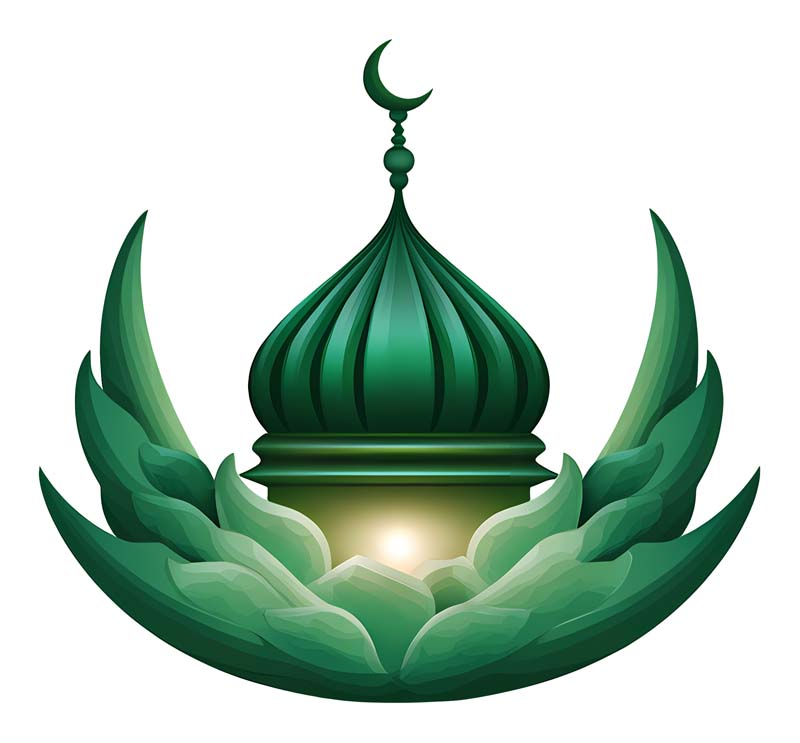 دانلود طرح باکیفیت مسجد با گنبد سبز