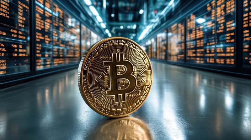 عکس بیت کوین در تالار دیجیتال