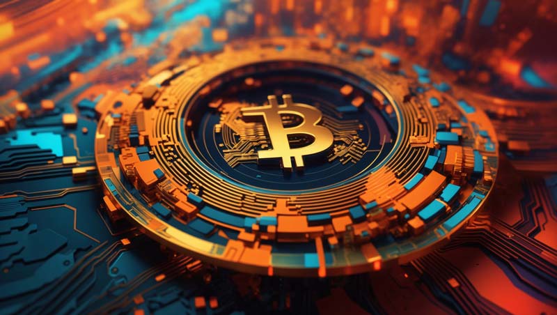 عکس بیت کوین در مرکز کیت الکترونیکی
