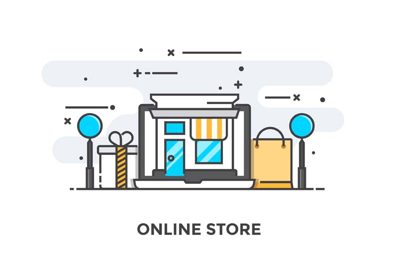 دانلود طرح  لایه باز آیکون فروشگاه آنلاین