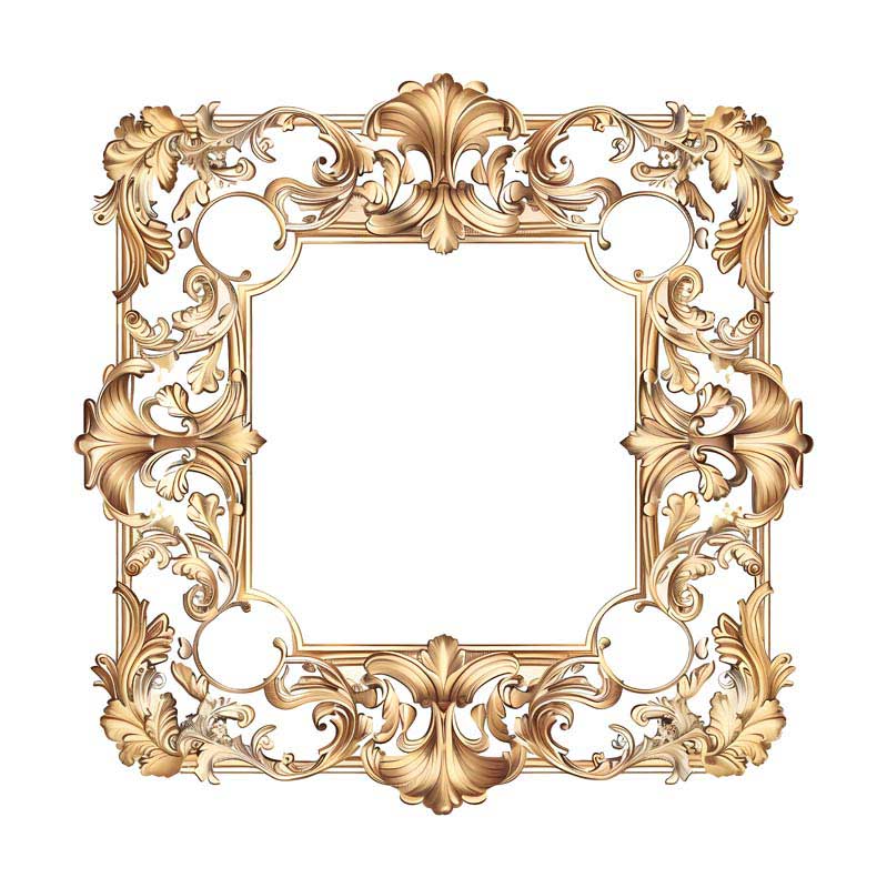 طرح گرافیکی قاب تابلو زیبای لوکس طلایی