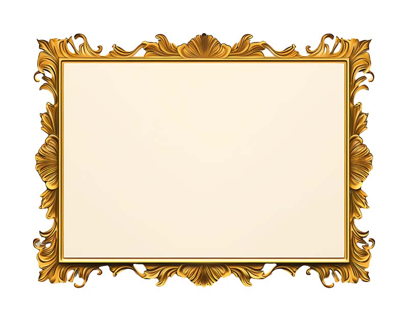 طرح گرافیکی قاب تابلو کرمی افقی