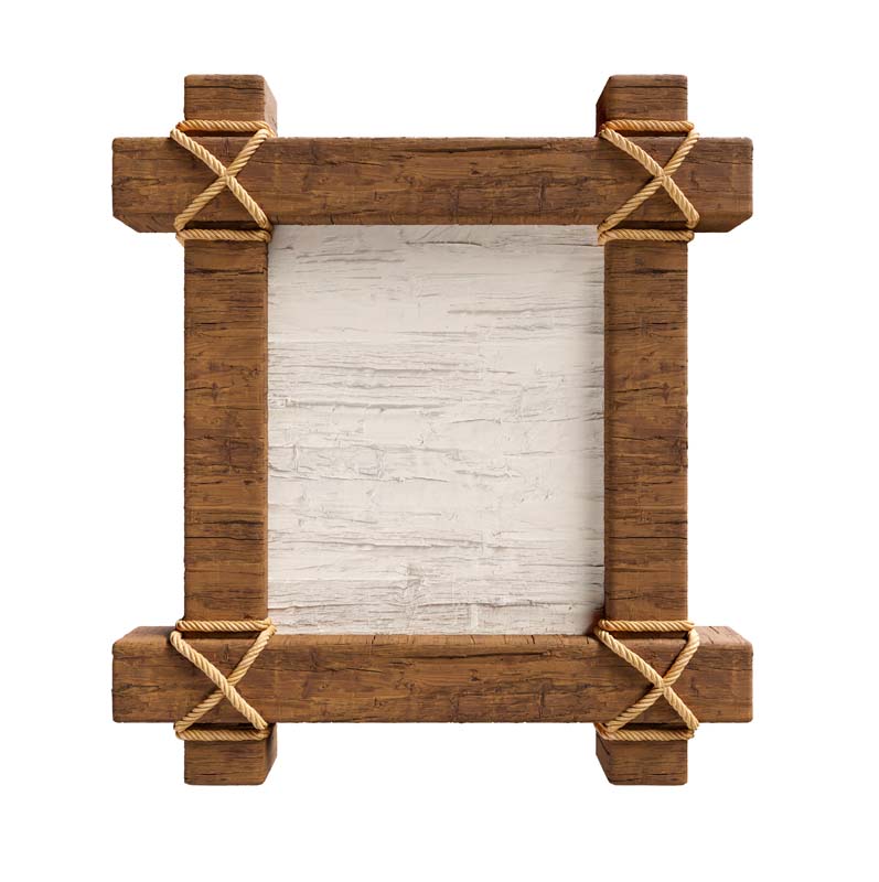 طرح گرافیکی از قاب چوبی
