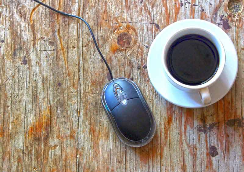 تصویر لارج فرمت ماوس و قهوه