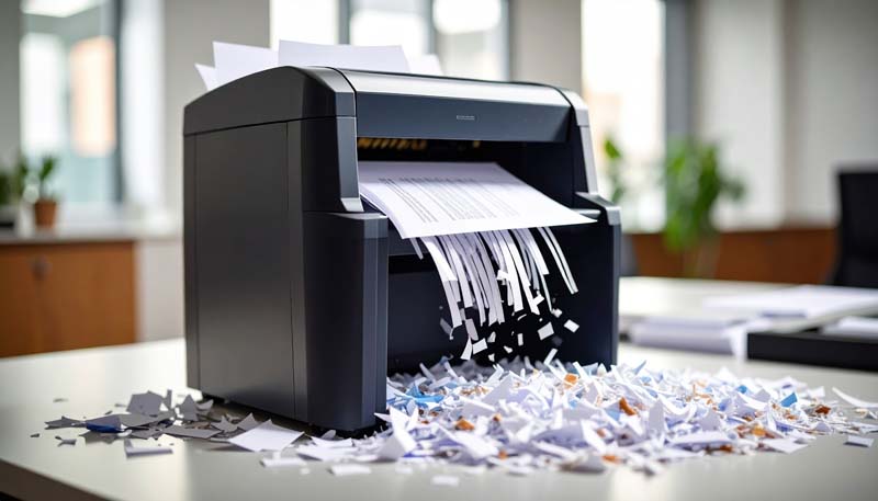 عکس زیبا از دستگاه کاغذ خرد کن