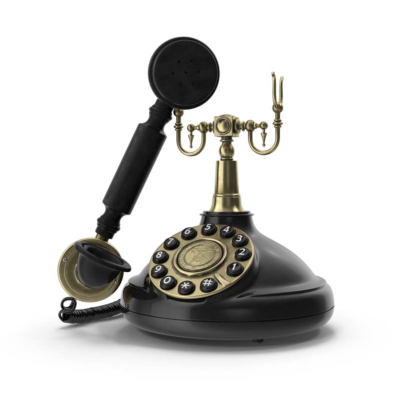 طرح باکیفیت تلفن ثابت مشکی