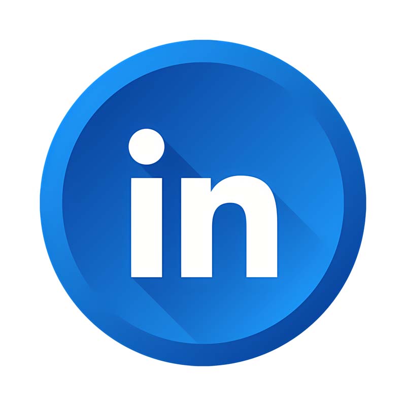 دانلود آیکون برنامه لینکدین آبی دایره