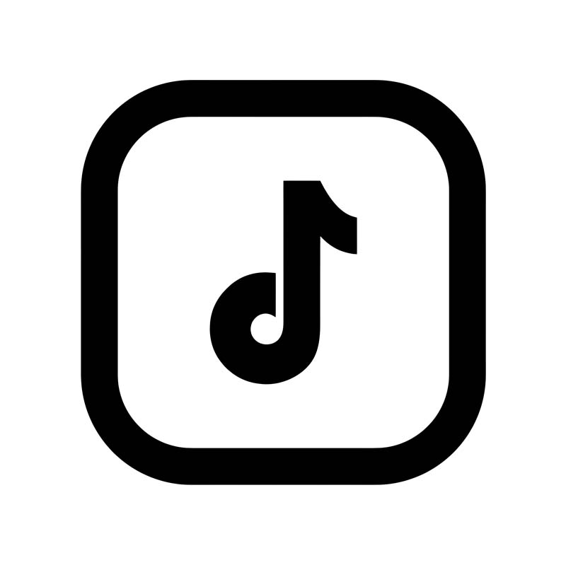دانلود آیکون برنامه تیک تاک مشکی و سفید