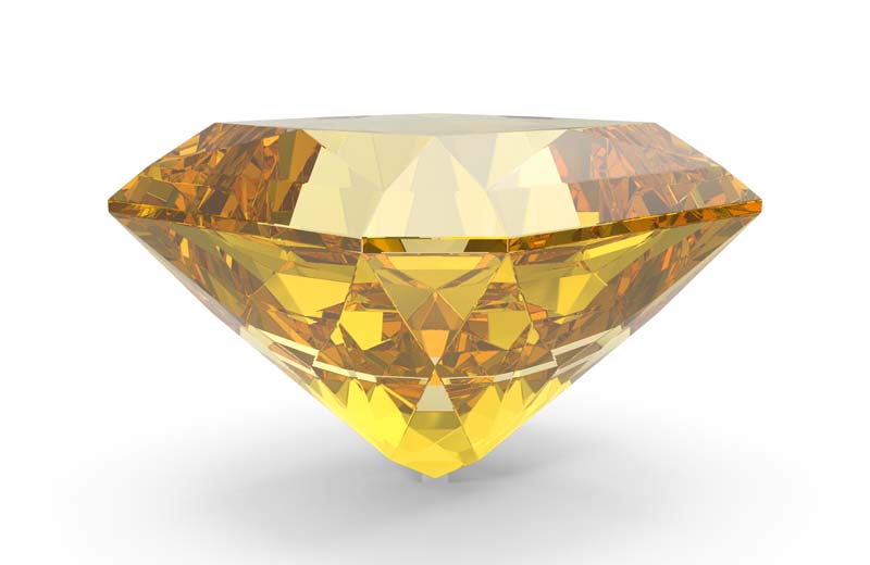 طرح دوربری شده الماس زرد