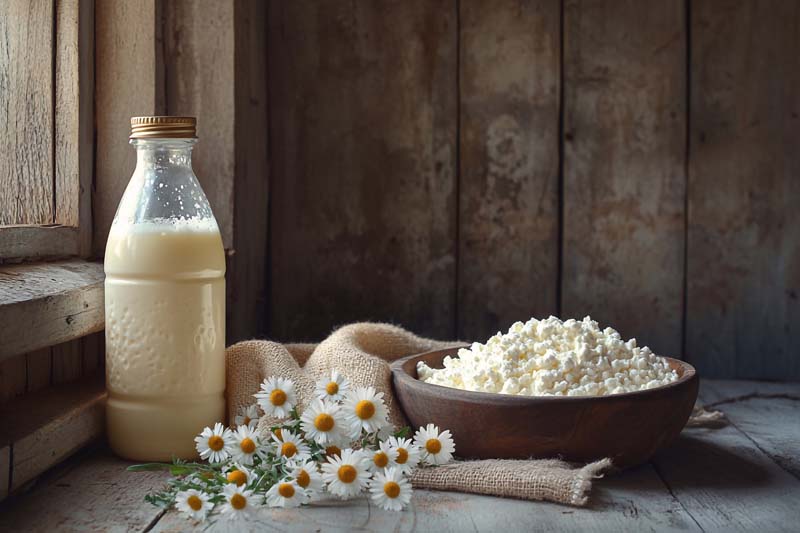 عکس لارج فرمت از پنیر در طبق چوبی