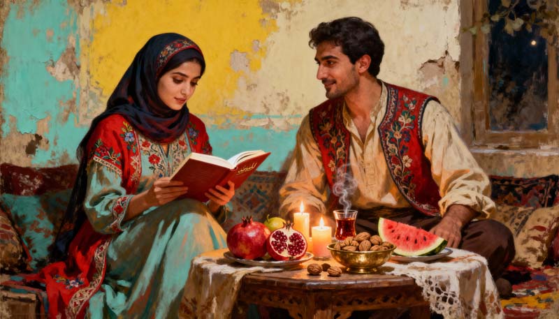 تصویر با کیفیت فال حافظ و یلدا