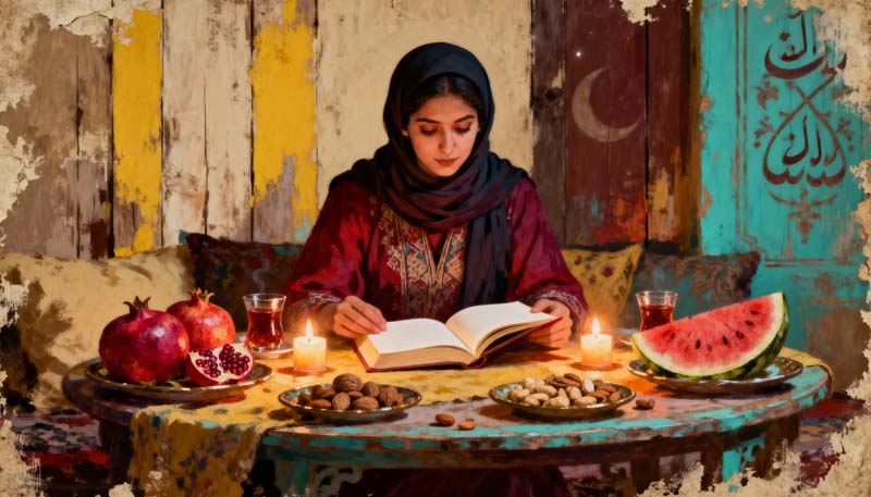 تصویر با کیفیت شب یلدای زیبا