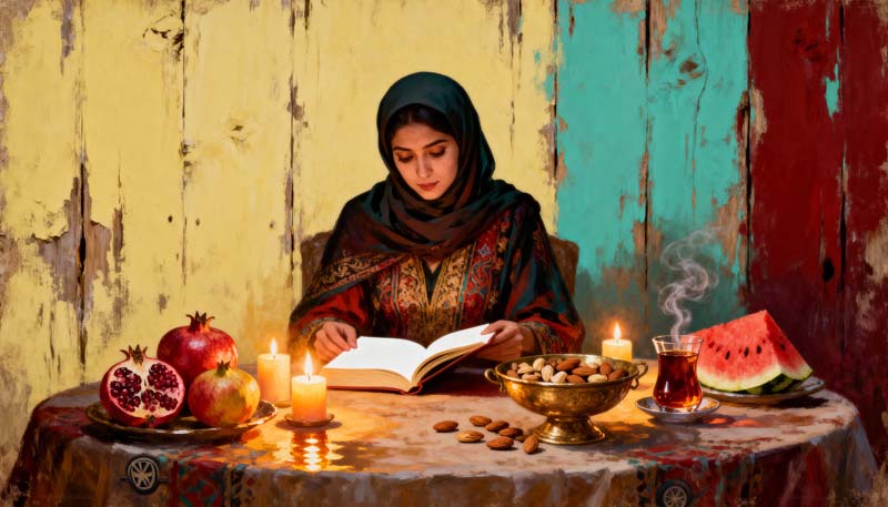 تصویر با کیفیت فال حافظ در شب یلدا