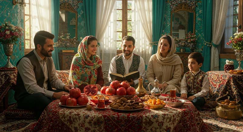 تصویر لارج فرمت یلدای خانوادگی