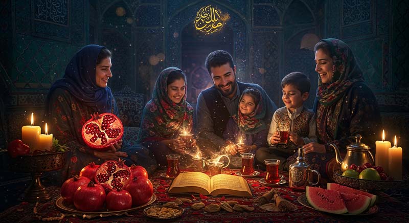 داناود تصویر گرافیکی یلدای خانواده
