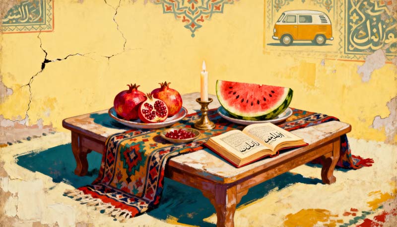 دانلود عکس هنری لارج فرمت یلدا با تم زرد رنگ