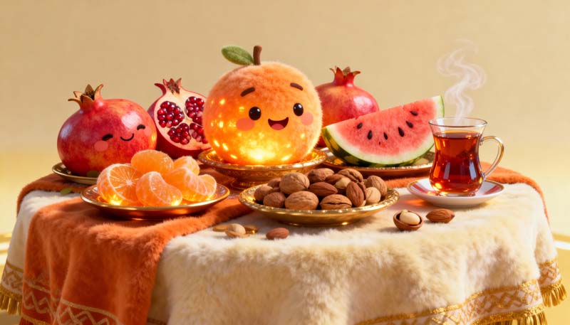 دانلود تصویر باکیفیت هنری سفره یلدا