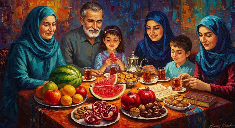 دانلود تصویر لارج فرمت هنری شب یلدا