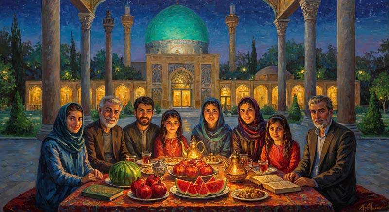 دانلود تصویر لارج فرمت هنری شب یلدا تاریخی