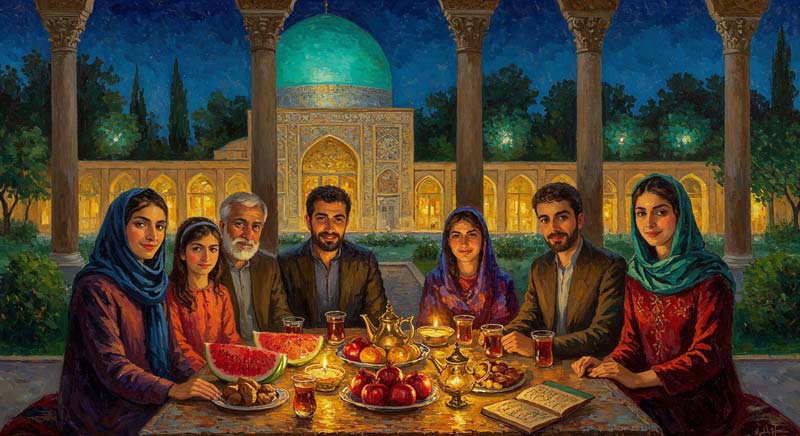 دانلود تصویر لارج فرمت هنری شب یلدا مذهبی