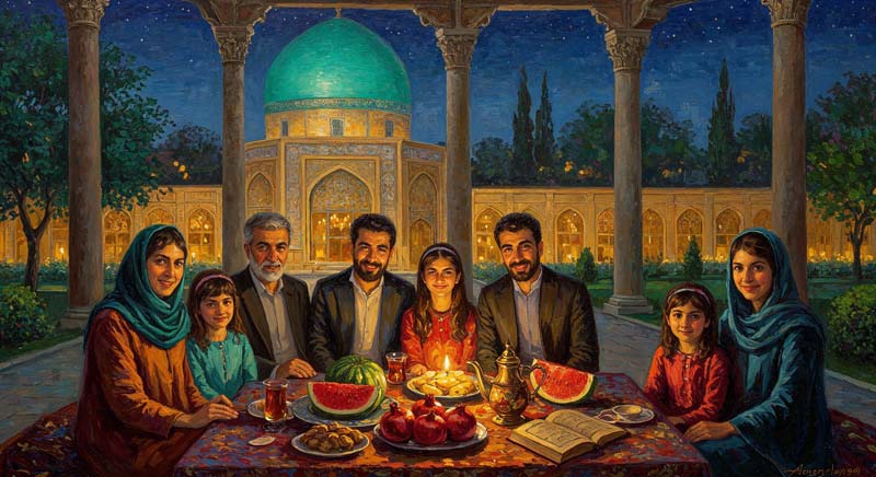 دانلود تصویر هنری شب یلدا