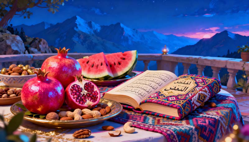 دانلود تصویر با کیفیت نقاشی جشن یلدا باستانی