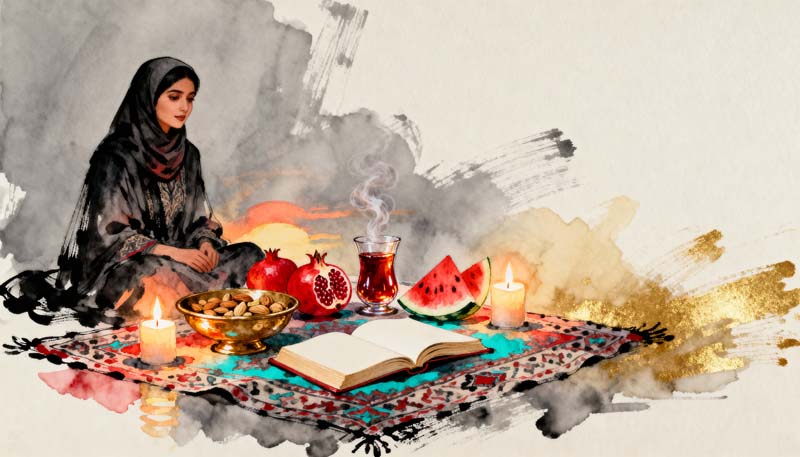 دانلود تصویر گرافیکی نقاشی یلدا خانم