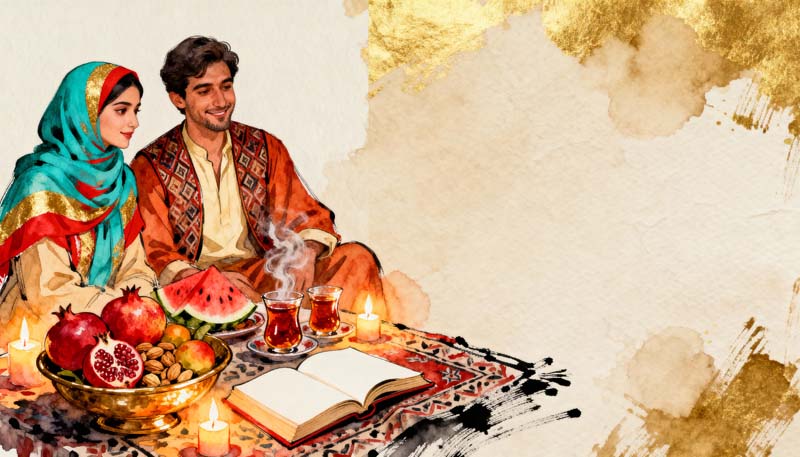 تصویر گرافیکی نقاشی یلدا عشق