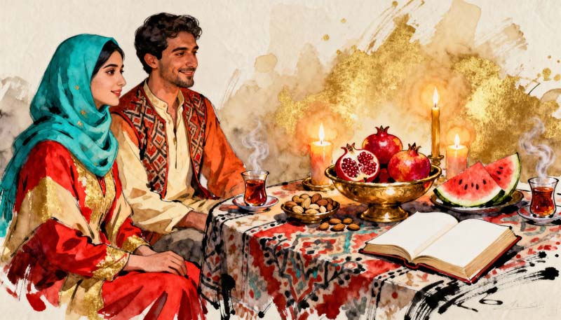 تصویر گرافیکی یلدا عشق