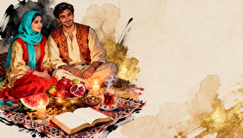 تصویر گرافیکی یلدا رمانتیک
