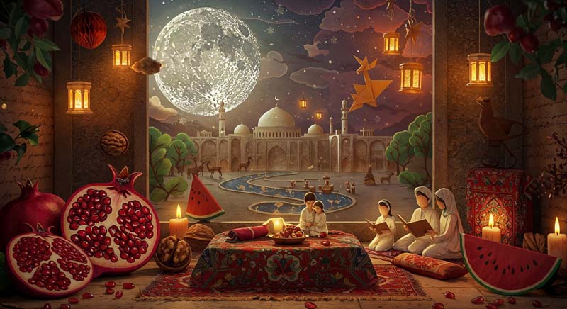 دانلود تصویر گرافیکی جشن یلدا باستانی