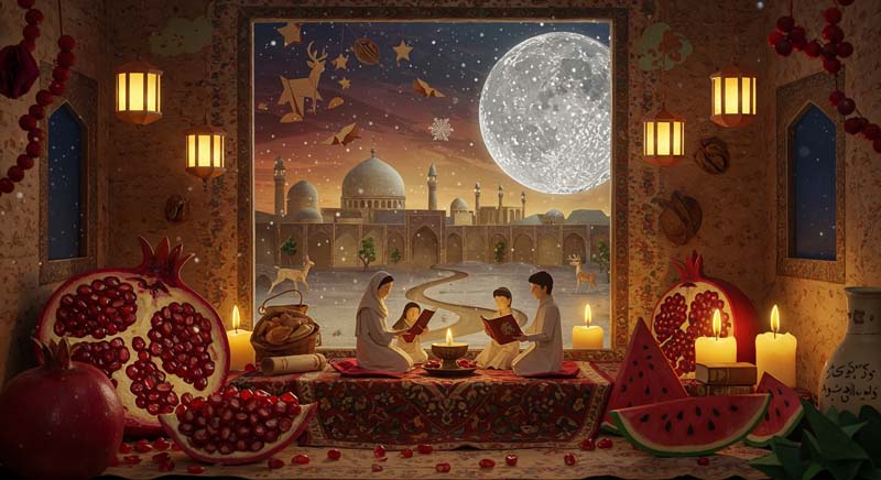 دانلود تصویر گرافیکی جشن یلدا قدیمی