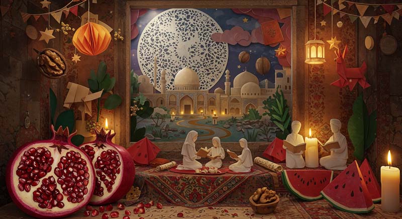تصویر گرافیکی جشن یلدا