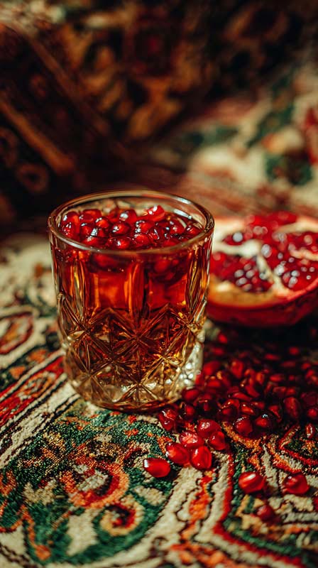 تصویر با کیفیت از نوشیدنی انار