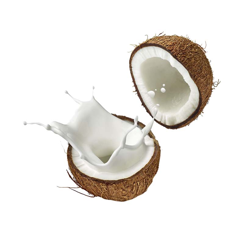 طرح دوربری شده از نارگیل آب دار