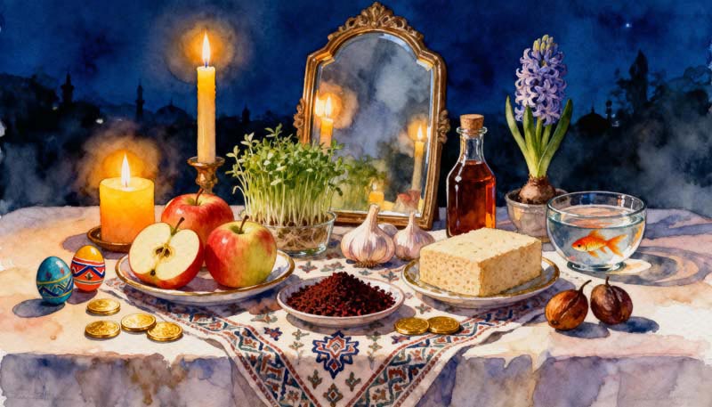 تصویر گرافیکی سفره عید نوروز