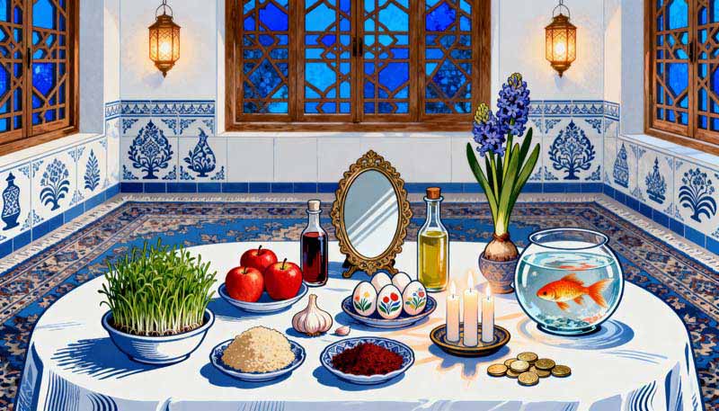 دانلود عکس گرافیکی سفره عید نوروز