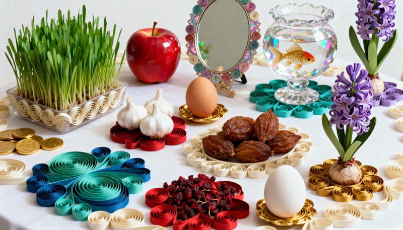 دانلود عکس گرافیکی سفره عید ساده