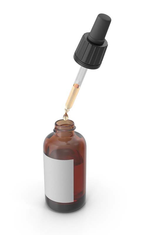 طرح دوربری شده از شربت و قطره چکان