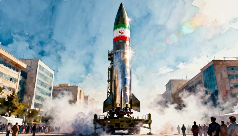 دانلود عکس گرافیکی موشک ایرانی بزرگ