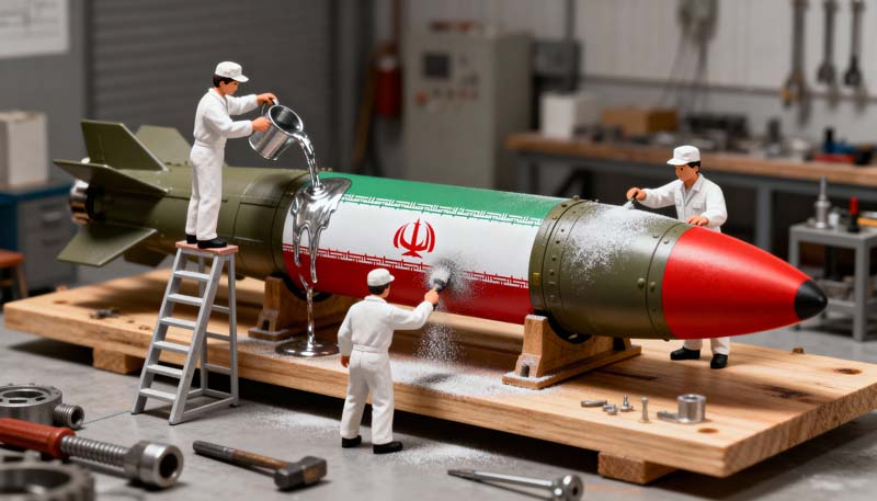 دانلود عکس رنگ آمیزی موشک ایرانی