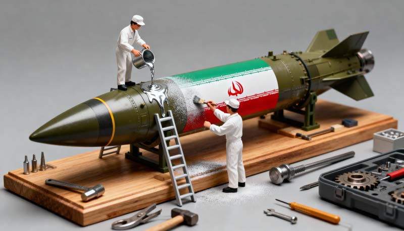 دانلود عکس رنگ آمیزی موشک بزرگ