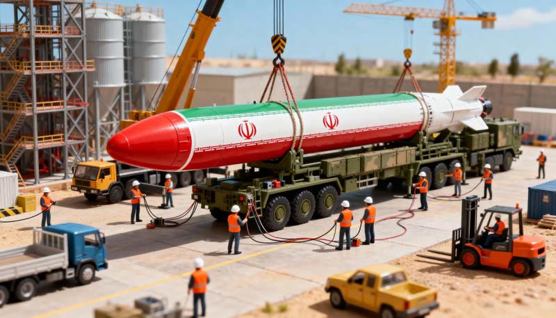 دانلود تصویر آماده سازی موشک جنگی