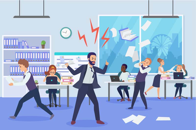 دانلود وکتور مفهومی رئیس عصبانی